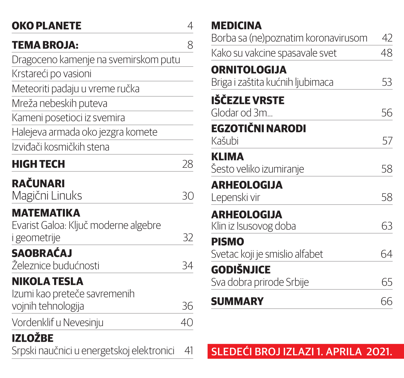 SADRZAJ PLANETA Br 99